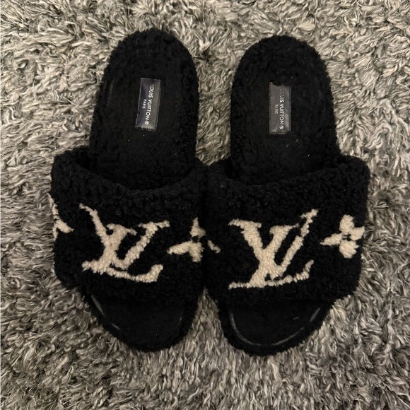 LV Paseo Flat Comfort Mule Beige Brown Fleece main image 1